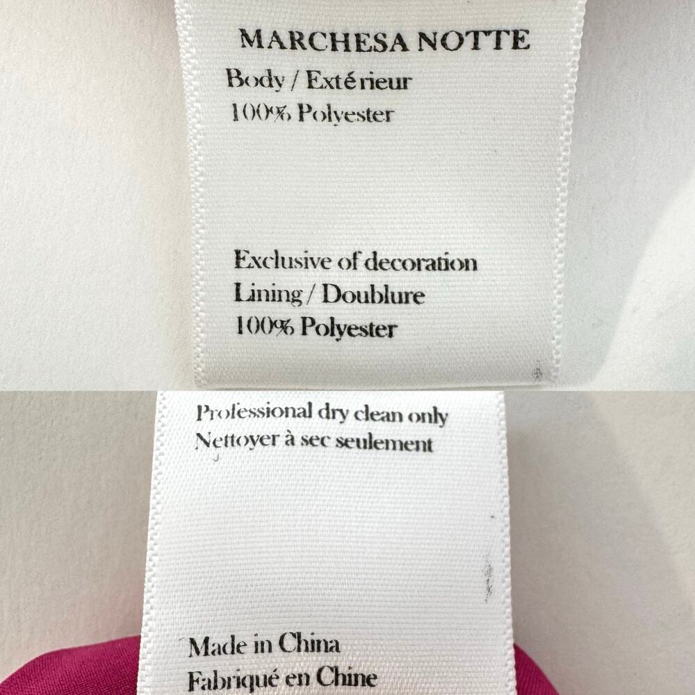 Marchesa Notte Printed Duchess Gown Midi Dress Satin Sleeveless Pink Floral 6 - Picture 10 of 11